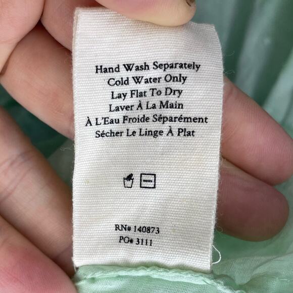 LoveShackFancy Natasha Dress in Jade Mist Hand Dye Size M - Picture 13 of 14